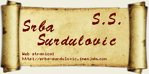 Srba Surdulović vizit kartica